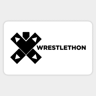 Wrestlethon logo script - Black Sticker